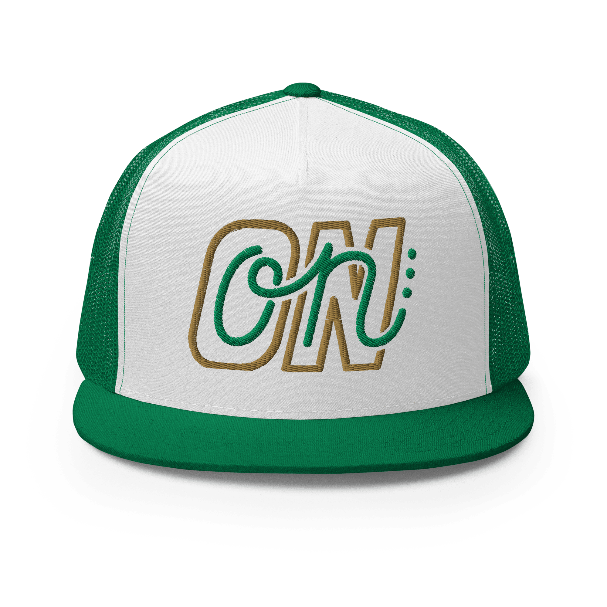 On-On-3 On-On Trucker Hat - Green (Gold) Dress Edition