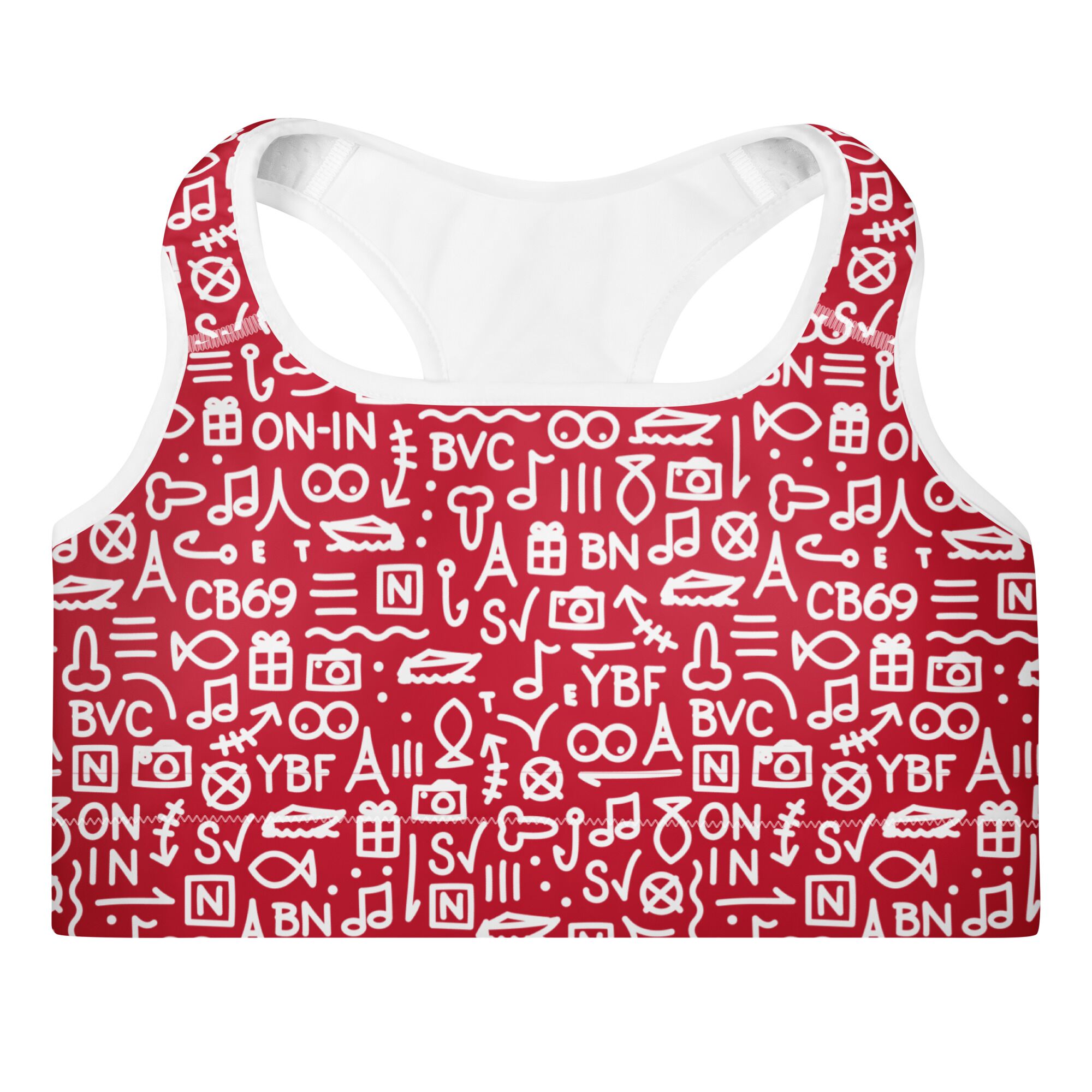 all-over-print-padded-sports-bra-white-front-68241aafdbeda.jpg Haring Pattern Sports Bra